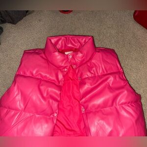 Simply Southern Bright Pink Puffer Vest